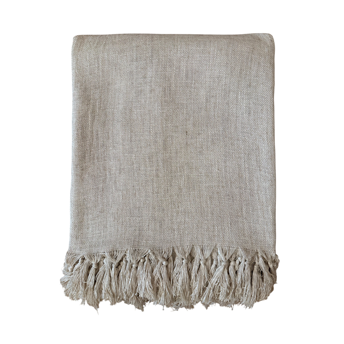 Extra Large Natural Linen Blanket
