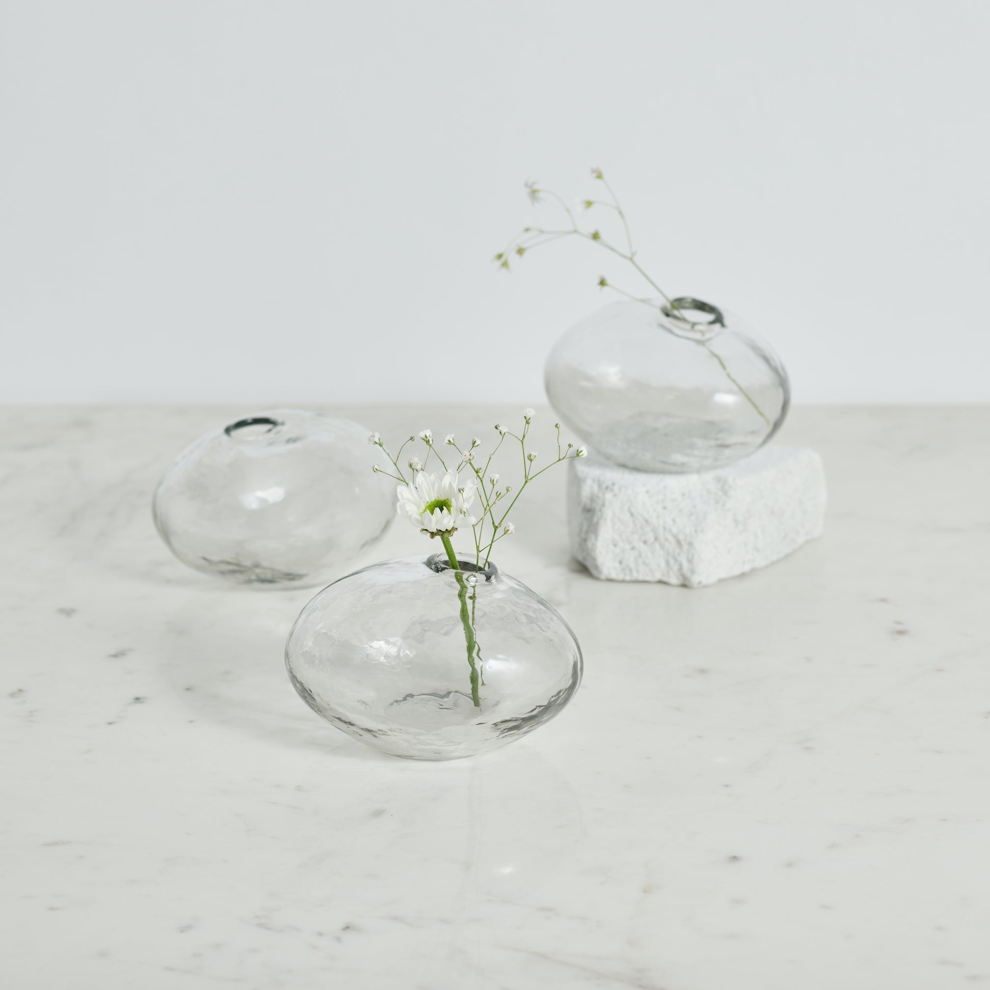 Pebbled Natura Vases - Set of 3
