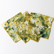 S/4 Green Marble Cocktail Napkin