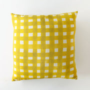 Yellow Cross-Hatch Pillow