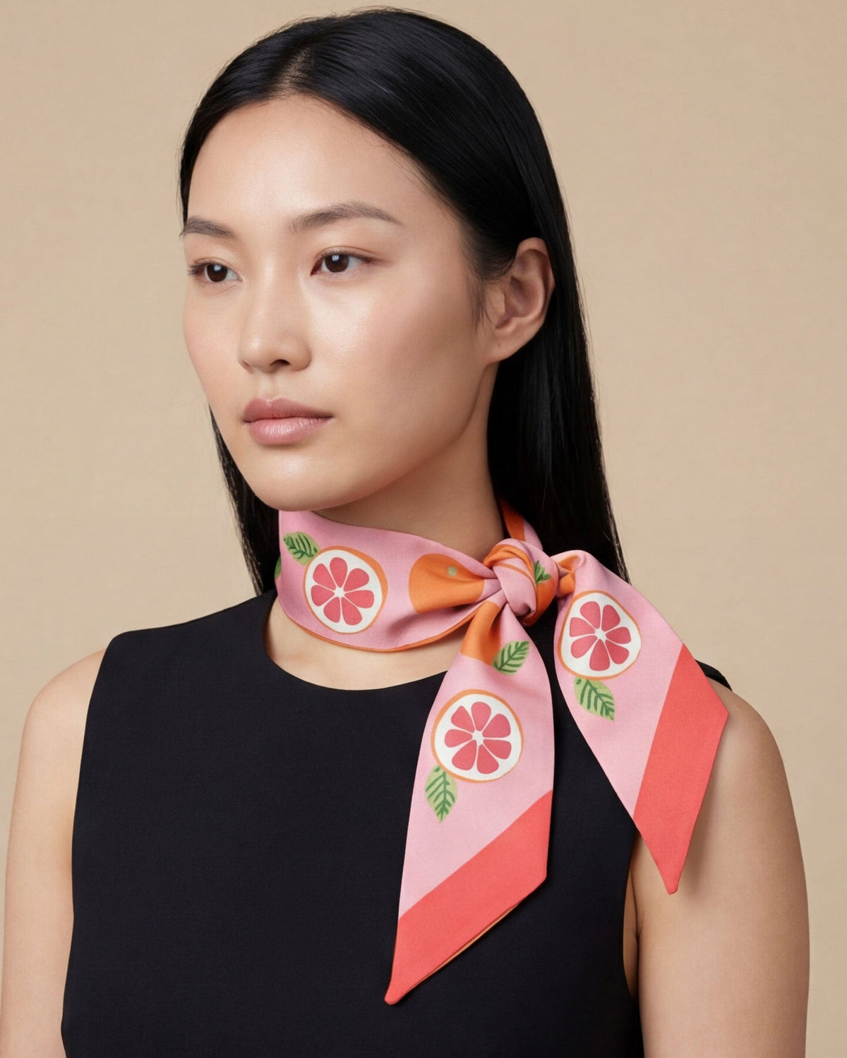 California Pomelo Twilly Ribbon Scarf
