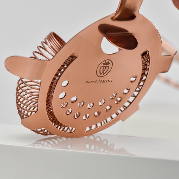 Bartender's Hammered Copper 6 Piece Cocktail Shaker Set