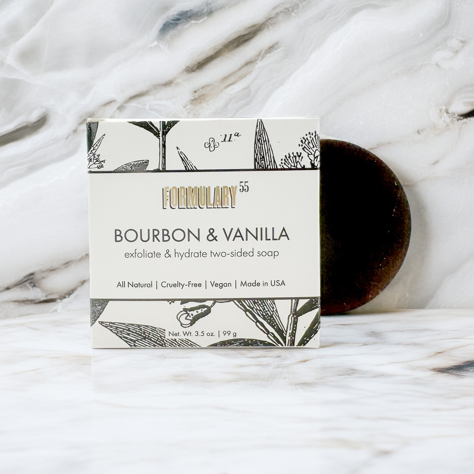 Bourbon & Vanilla - Exfoliate & Hydrate Two Sided Soap