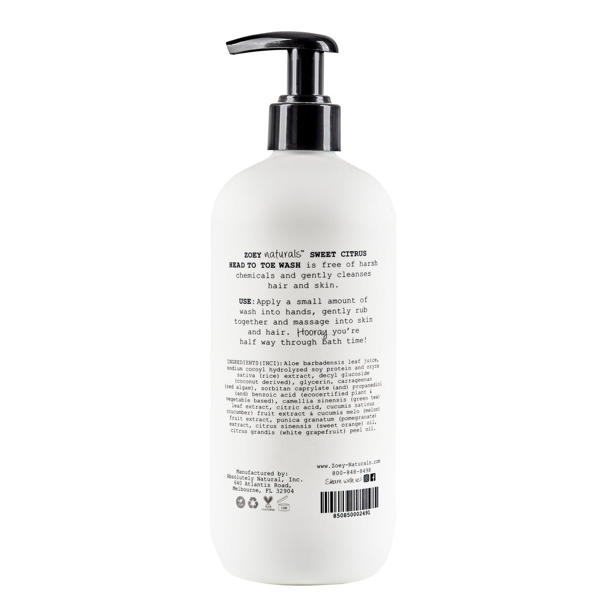 Sweet Citrus Head To Toe Wash