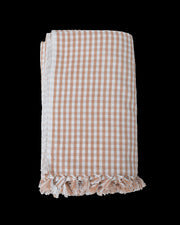 Tan Gingham Tablecloth