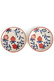 Indian Anaar plate, Red- 7x1 Inches ( Set of 2 )