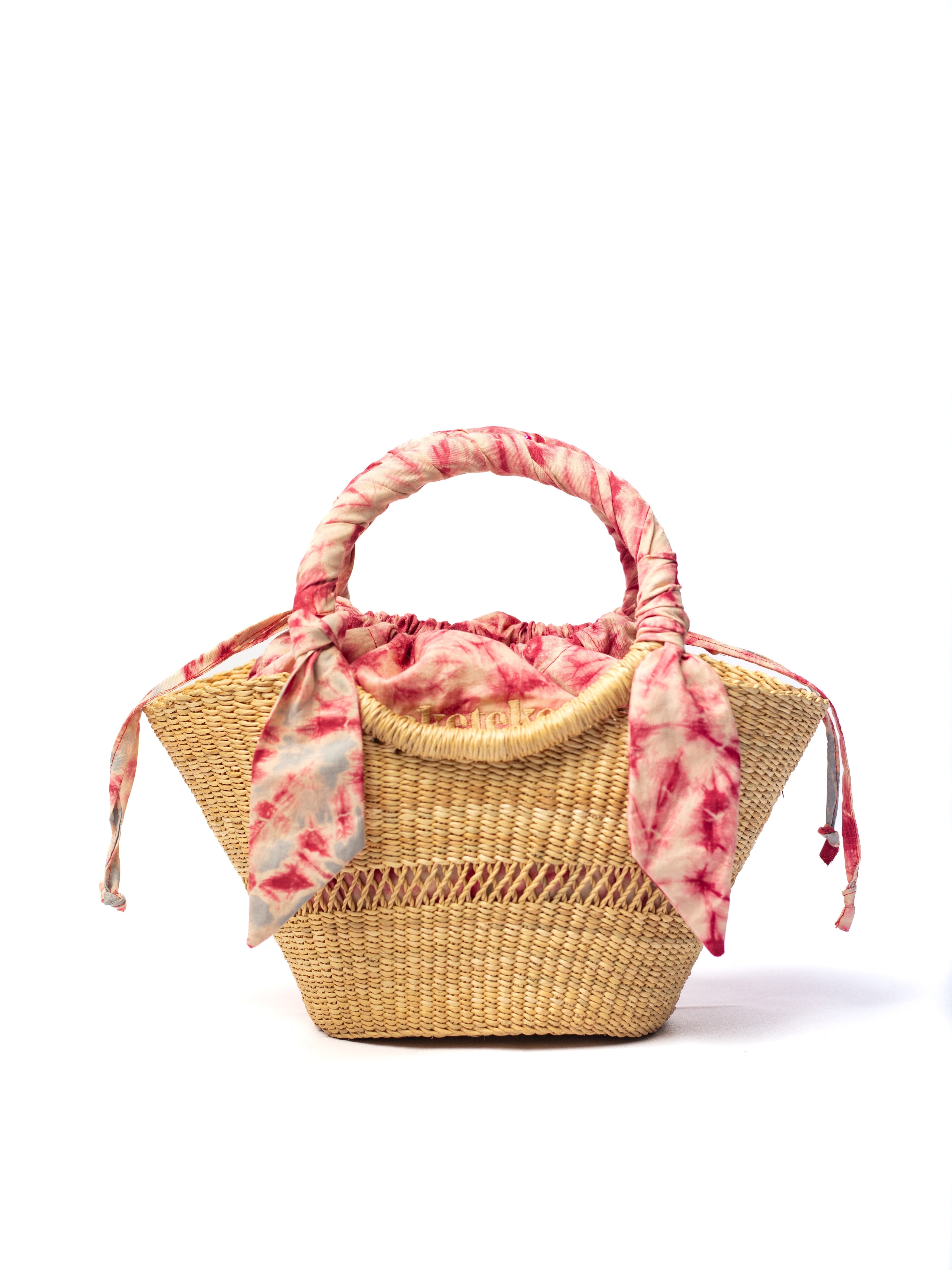 Butterfly Bag Small - Light Grey and Red Lining