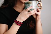 Rana Choker / Wrap Bracelet - Red