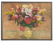 Vintage floral oil reproduction