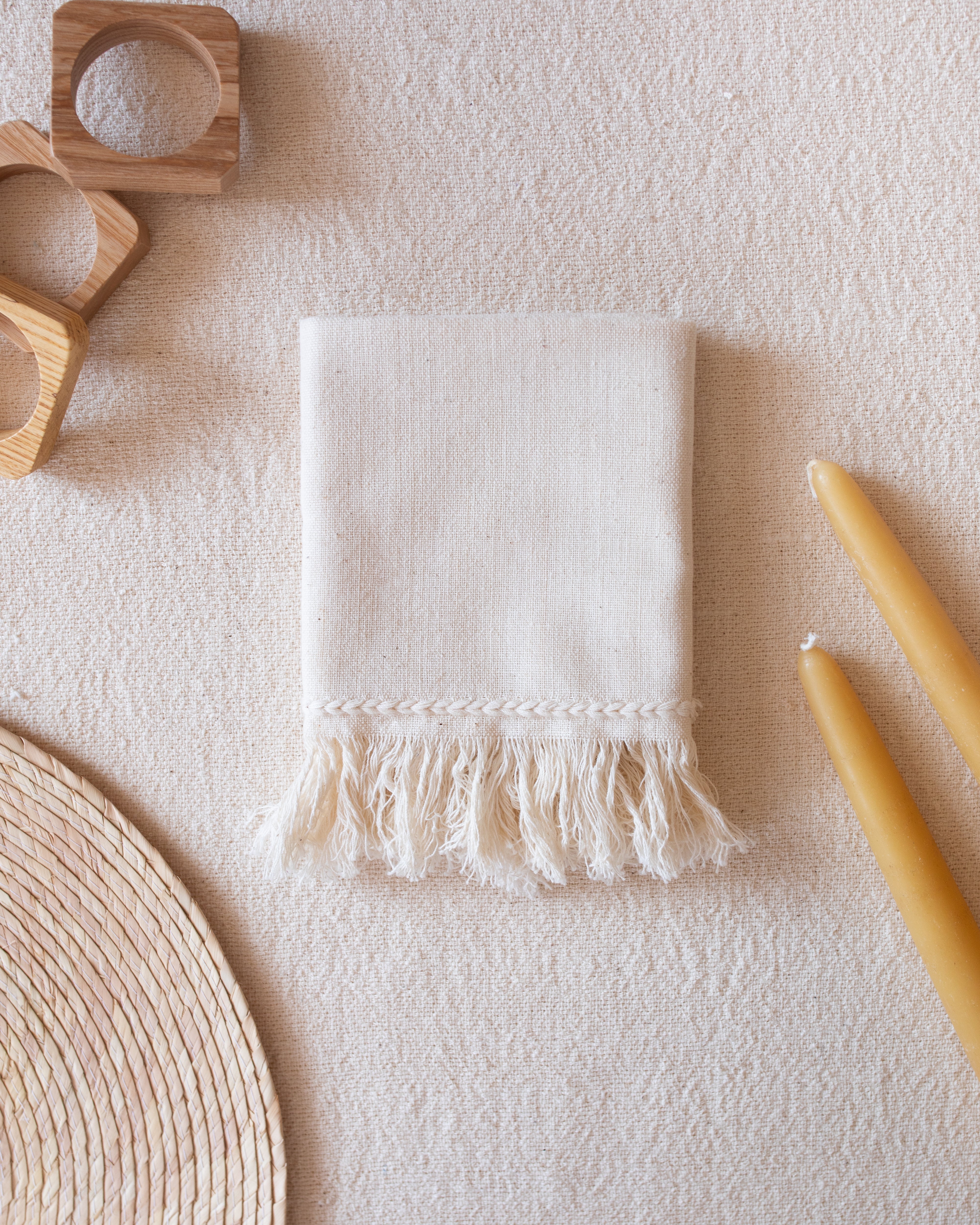 Natural Braid Detail Napkin | Set of 2