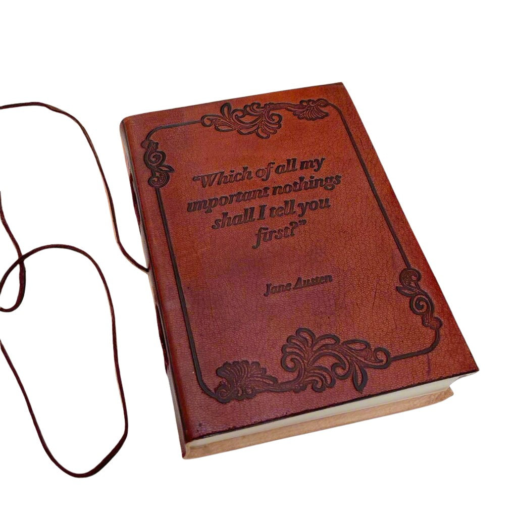 Jane Austen Quote Leather Journal