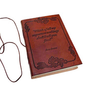 Jane Austen Quote Leather Journal