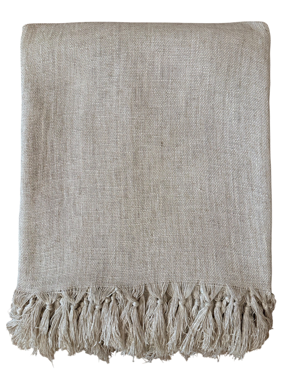 Extra Large Natural Linen Blanket