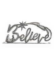 Believe Standing Metal Art