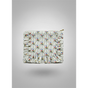 Victorian Garden |Timeless Floral Ruffle Zipper Pouch