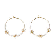 Pearl Floral Hoop