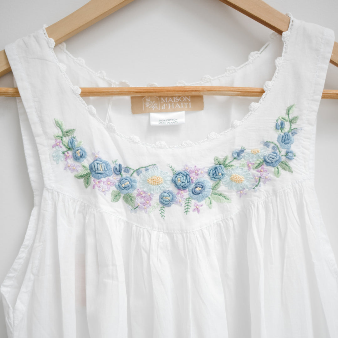 Blue Rosebud Nightgown