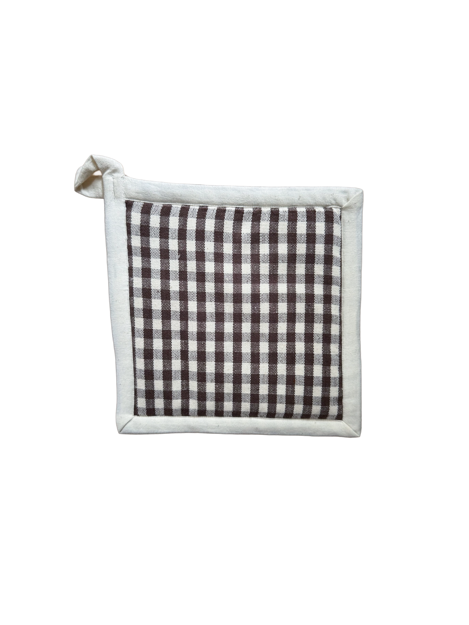 Chocolate Gingham Pot Holder