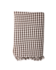 Chocolate Gingham Tablecloth