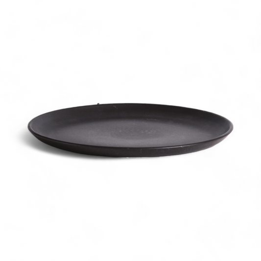 S/4 Tunisian Dinner Plate - Matte Black