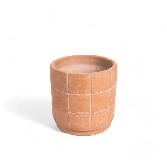 Grid Terracotta Planter - Small