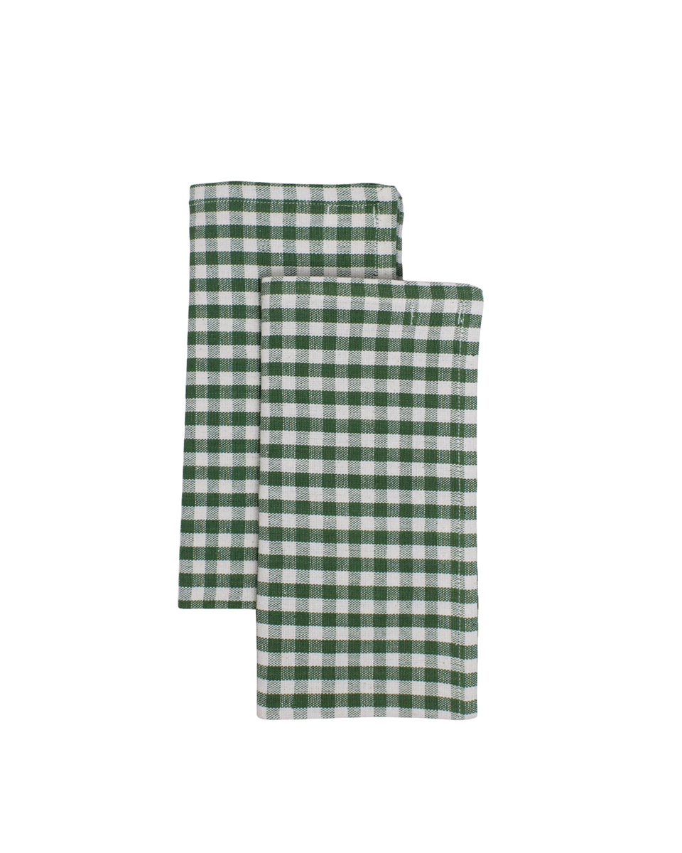 Olive Gingham Napkin | Set of 2