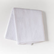 S/2 Organic Block Rib Hand Towel - White