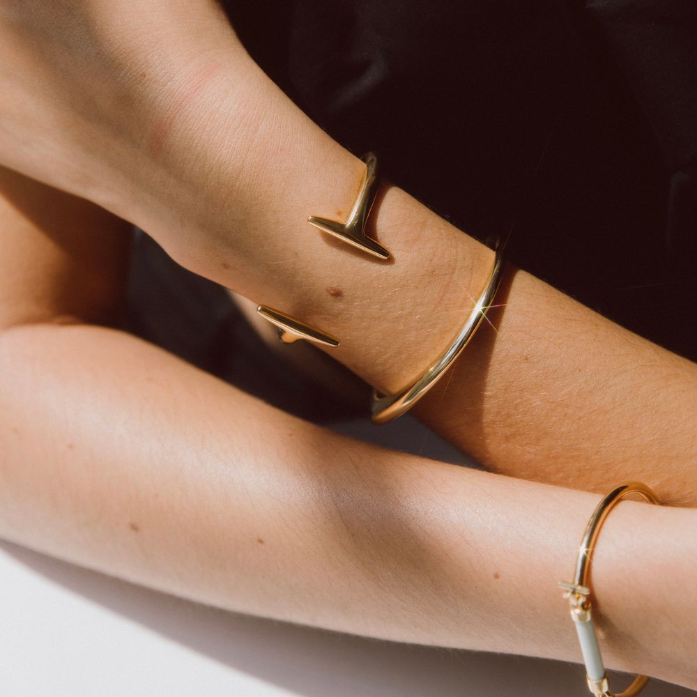 Double Bar Cuff Gold - Gold