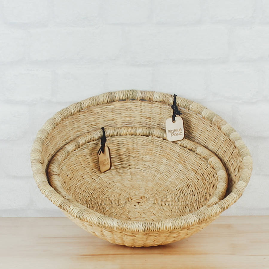 Bolga Baskets - Tray Basket Natural Palette