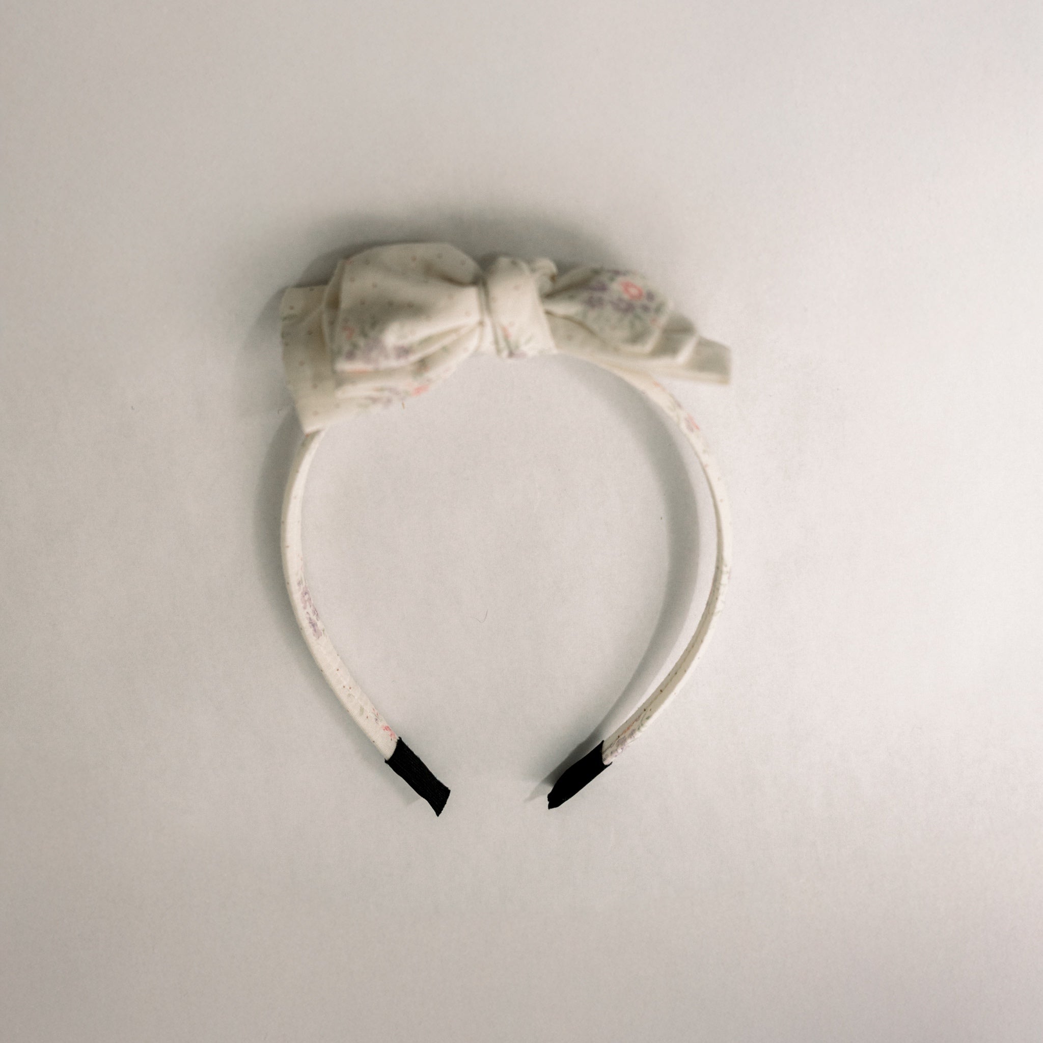 Three Little Bows Headband | Petite Meadow Dots