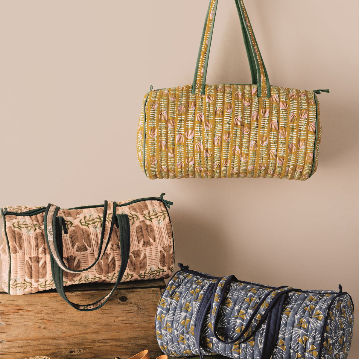 Venus Block Print Weekender Bag