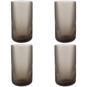 Set of 4 Tumbler 17oz Fluted Smoke