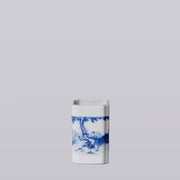 1920s Blue and White Porcelain Tiger Square Vase