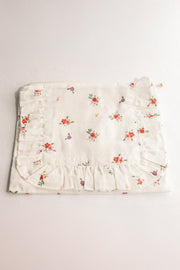 Summer Petals | Timeless Floral Ruffle Pouch