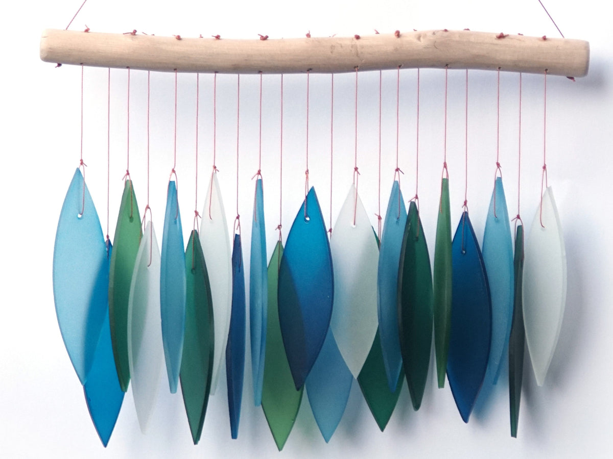 Featherline, Blue Lagoon Sea Glass Wind Chime