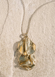 Aeolian Folded Double Pendant Necklace - Gold or Silver