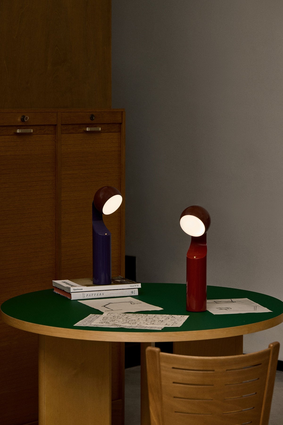Mono Portable Reading Lamp - Rust/Midnight purple
