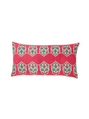 Parakeets Hot Pink/Green Lumbar Pillow