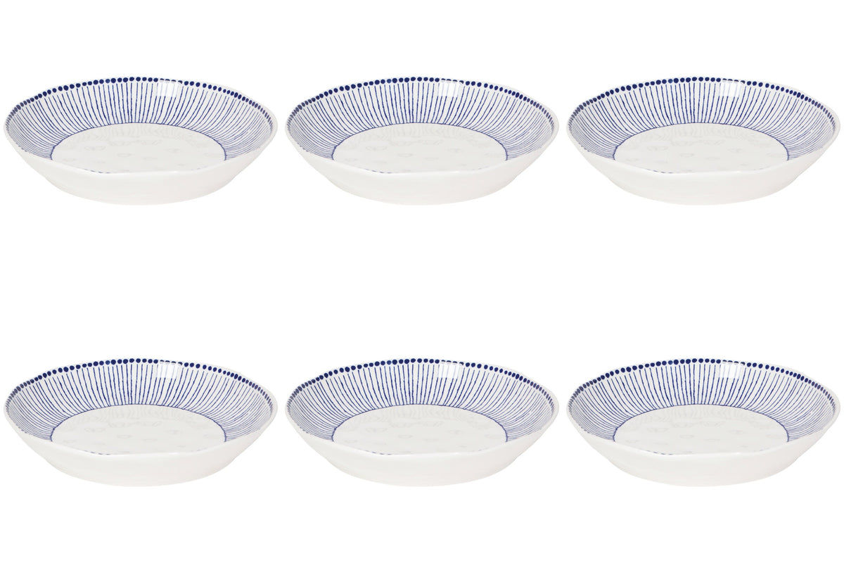 Set of 6 Sprout Stamped Plate 7.75 inch