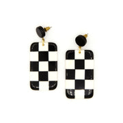 Checkered Resin Earrings