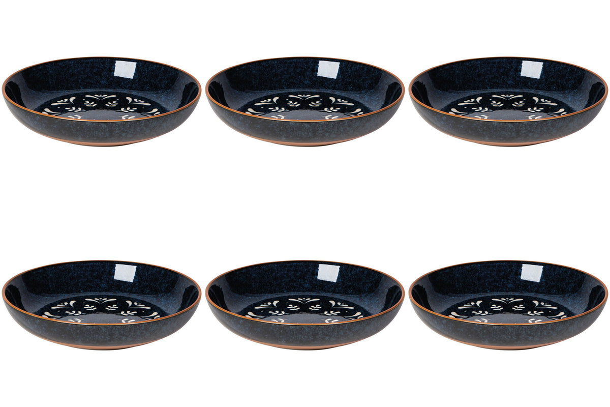 Set of 6 Nightbloom Serving Bowl 8 Inch