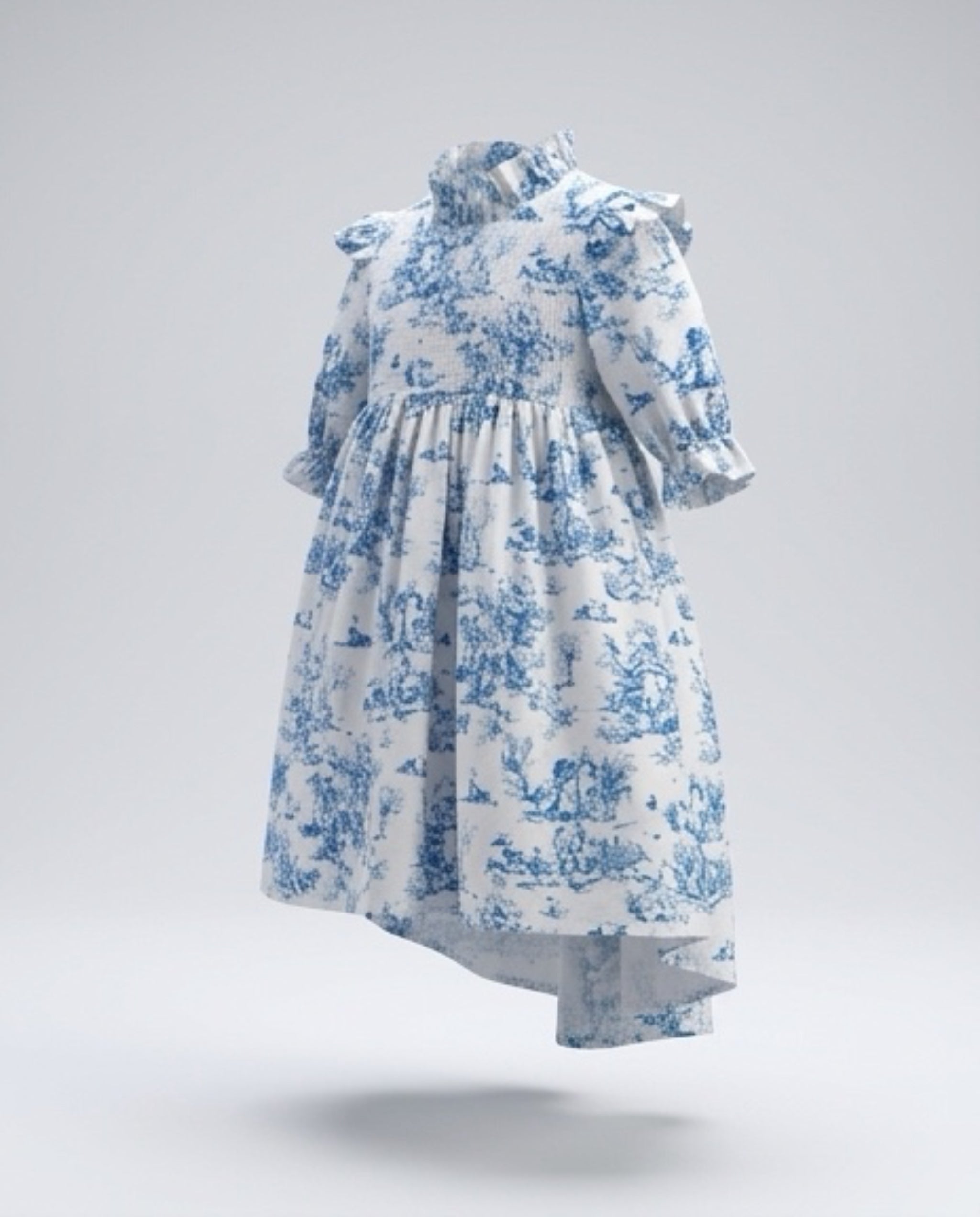 Aoki Dress-Blue Toile