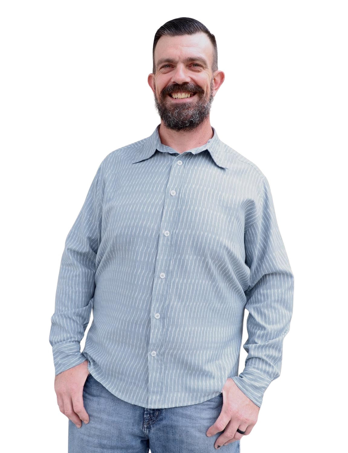 Bleu Men's Button Down Shirt