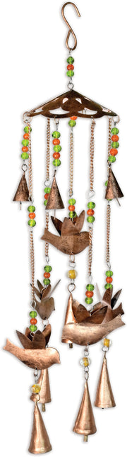 Blissful Birds Bell Chime - Antique Finish