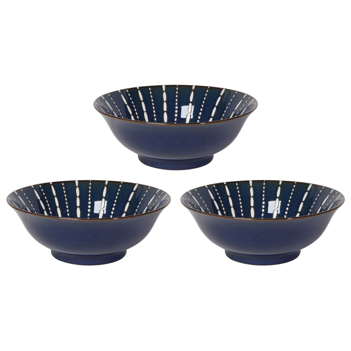 Set of 3 Pulse Stamped Bowl 8 inch