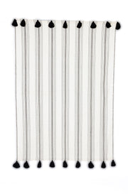 Miska Collection - Handloomed Alpaca - Ink & Ivory Pinstripe