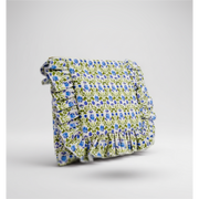 Wisteria Lane |Timeless Floral Ruffle Zipper Pouch