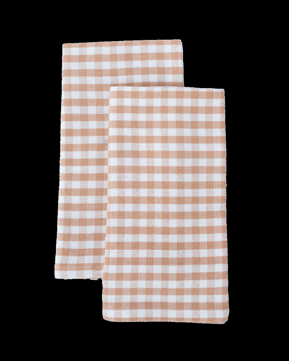 Tan Gingham Napkin | Set of 2