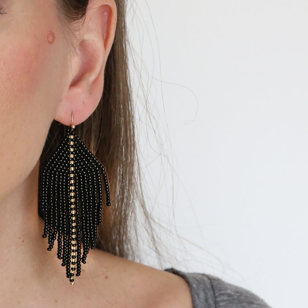 Raya Black Earrings