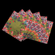 6 Napkins Blumen Green Offcut Version